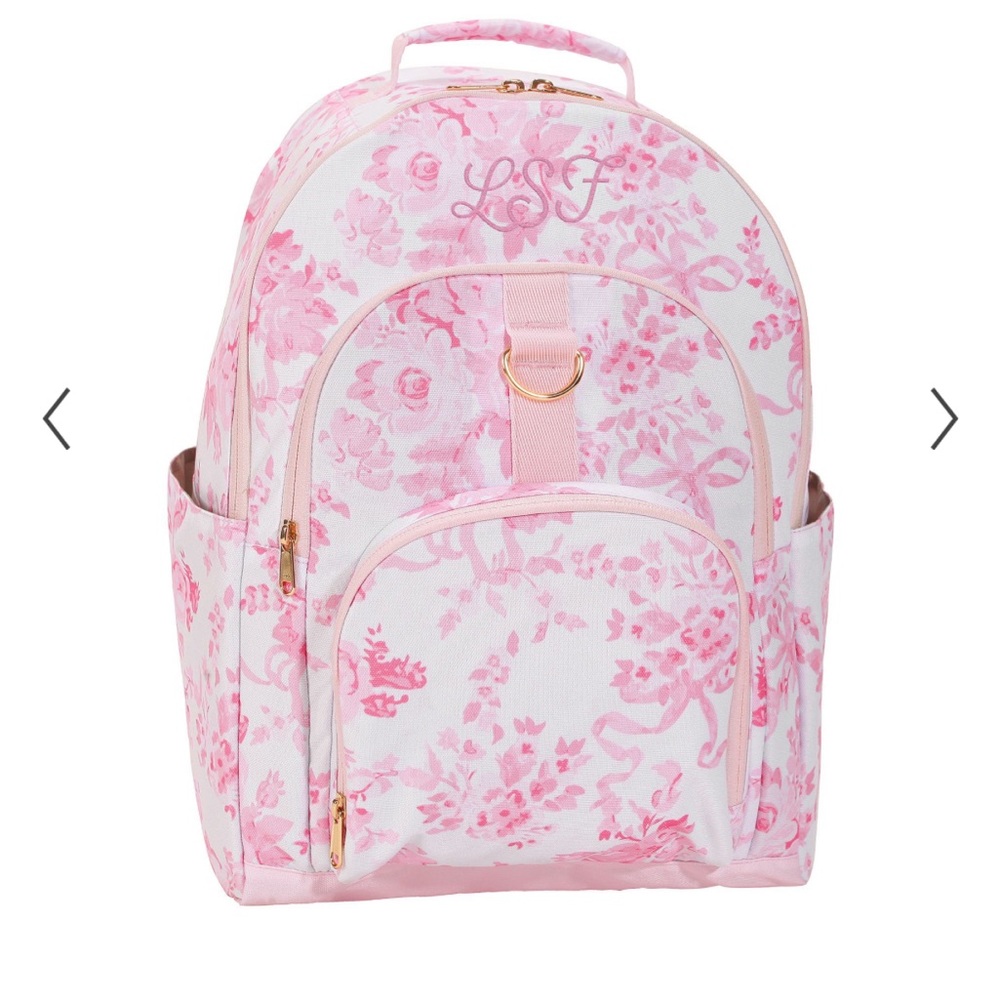 LoveShackFancy Pink Floral Kids Backpack